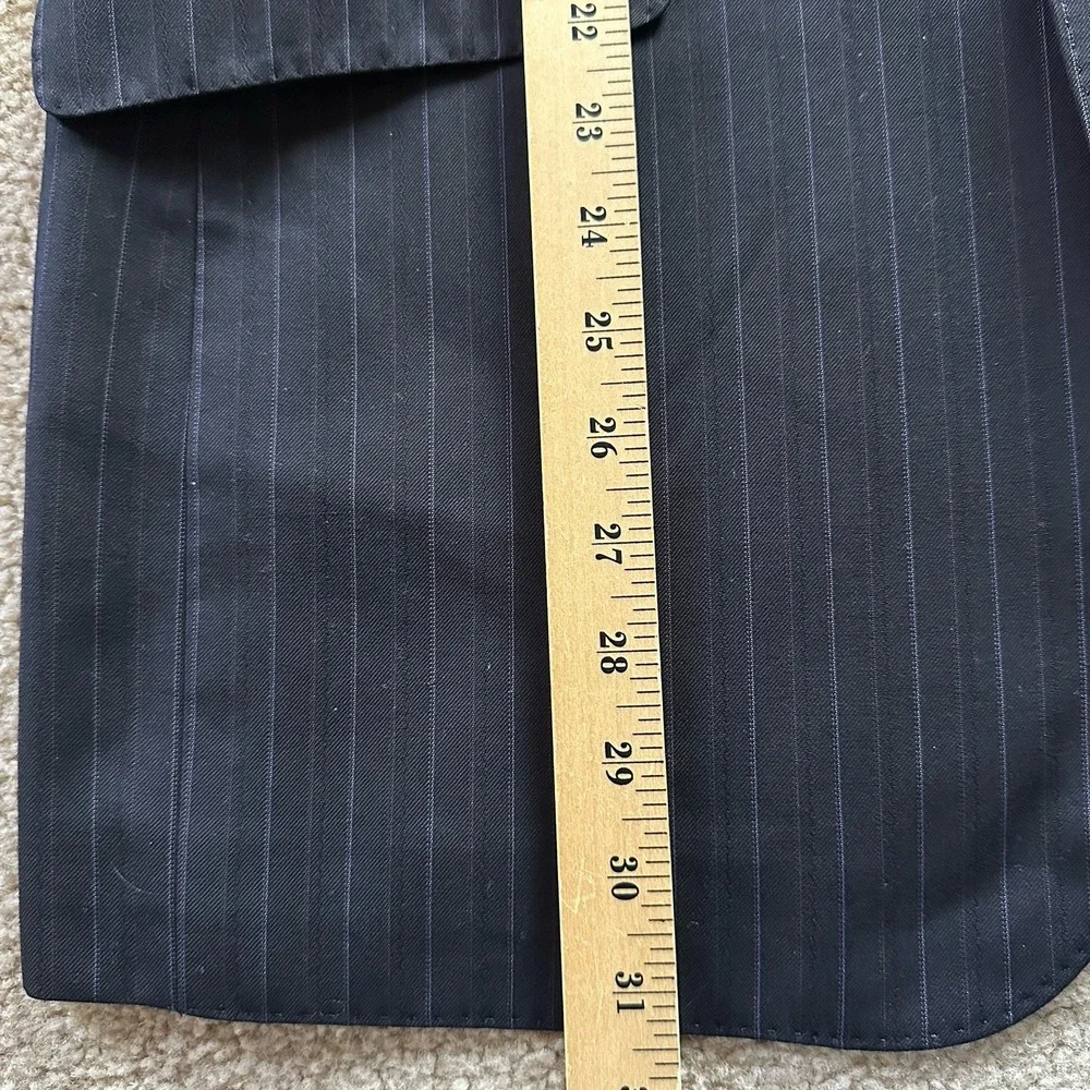 Giorgio Armani Blazer Mens 42R US Wool Blend‎ Sport Coat Pinstripe Jacket Luxury